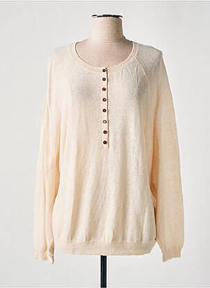 Pull stretch manches longues rose DES PETITS HAUTS femme