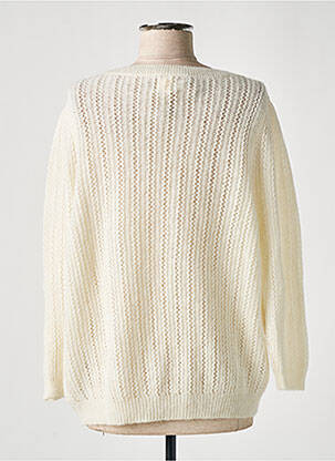 Pull maille ajourée manches longues beige DES PETITS HAUTS femme