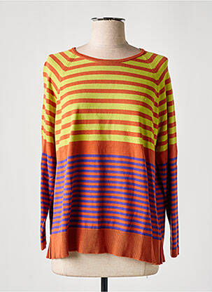 Pull stretch manches longues jaune JUSTMINE femme