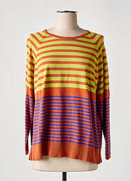 Pull stretch manches longues jaune JUSTMINE femme