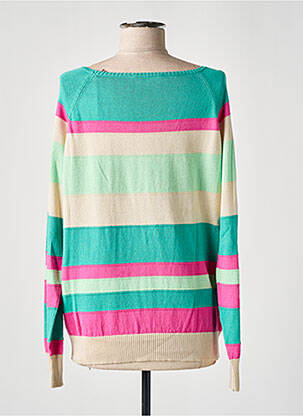 Pull coupe cintrée manches longues bleu MALIPARMI femme