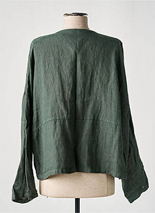 Veste casual poches vert O'MER femme