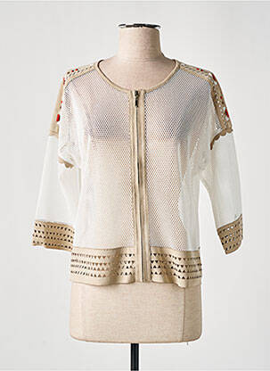 Veste casual col rond blanc FUEGO WOMAN femme