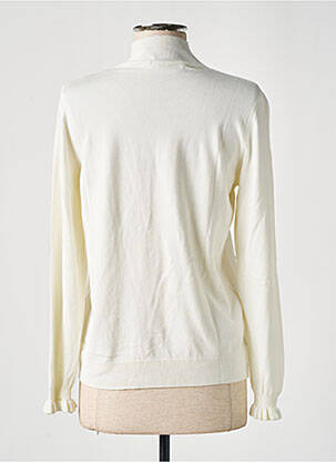 Pull coupe cintrée manches longues beige ELEONORA AMADEI femme