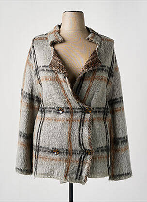 Blazer poches gris LAUREN VIDAL femme