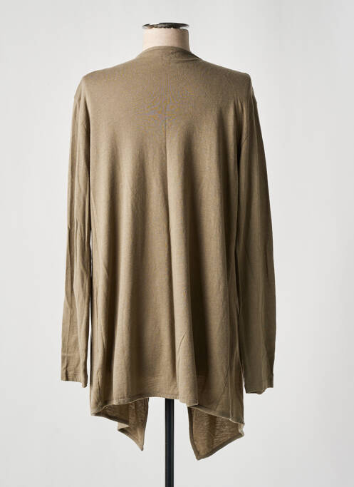 Gilet manches longues vert MAJESTIC FILATURES pour femme