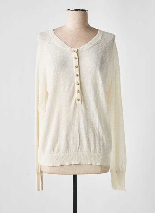 Pull stretch manches longues beige MAISON ANJE femme