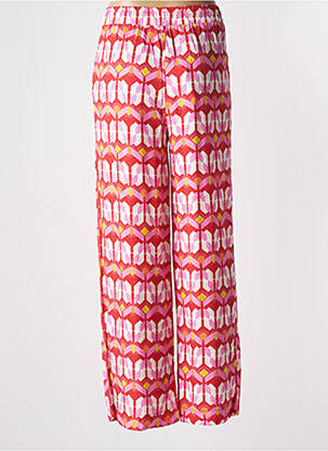 Pantalon large coupe fluide taille normale rose LA FEE MARABOUTEE femme