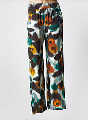 Pantalon large coupe fluide taille normale vert STELLA FOREST femme