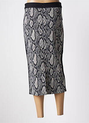 Jupe mi-longue stretch noir ELEONORA AMADEI femme