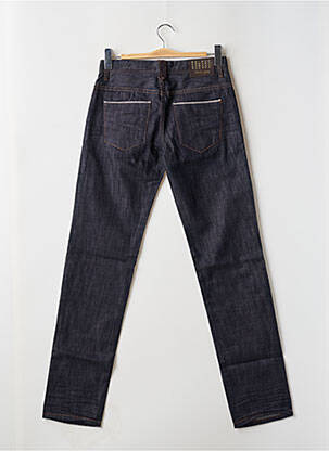 Jeans coupe droite fermeture zippée sous rabat boutonné bleu FIVE PM homme
