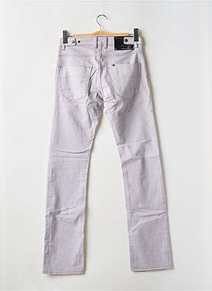 Pantalon slim fermeture zippée sous rabat boutonné gris FIVE PM homme