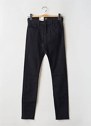 Pantalon slim fermeture zippée sous rabat boutonné noir LEE homme