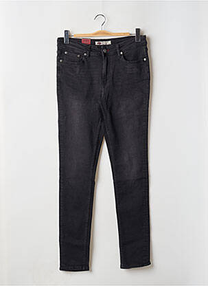 Pantalon slim fermeture zippée sous rabat boutonné noir TEDDY SMITH homme