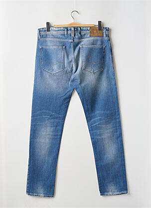 Jeans coupe droite fermeture zippée sous rabat boutonné bleu REPLAY homme