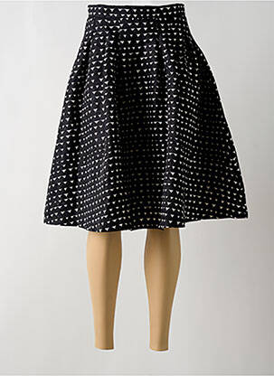 Jupe mi-longue coupe évasée noir MOLLY BRACKEN femme