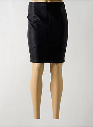 Jupe courte coupe droite noir MINIMUM femme