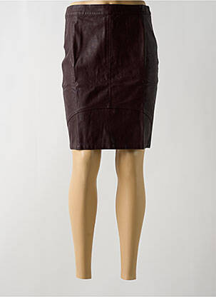 Jupe courte coupe droite marron MINIMUM femme