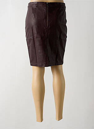 Jupe courte coupe droite marron MINIMUM femme