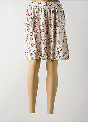 Jupe courte poches beige GRACE & MILA femme