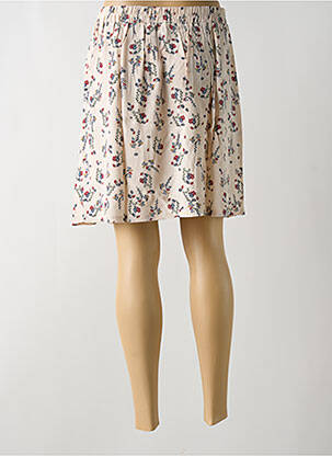 Jupe courte poches beige GRACE & MILA femme