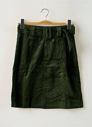 Jupe courte coupe droite vert ICHI femme