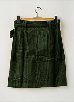 Jupe courte coupe droite vert ICHI femme