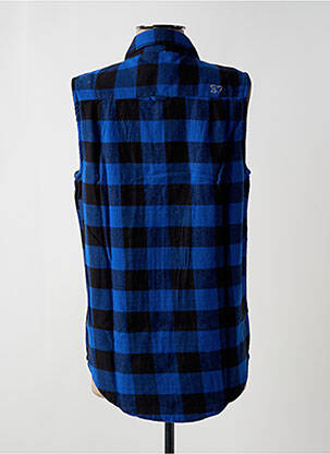 Veste casual col chemisier bleu LEON & HARPER femme