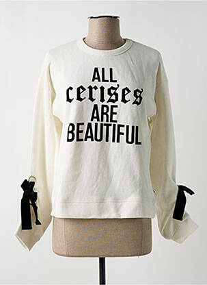 Pull coupe droite manches longues beige LE TEMPS DES CERISES fille