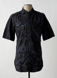 Chemise manches courtes poches noir RAW-7 homme