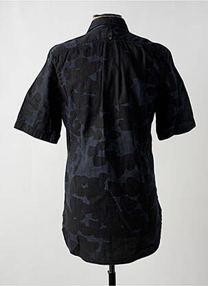 Chemise manches courtes poches noir RAW-7 homme
