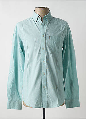 Chemise manches longues poignets boutonnés bleu BEN SHERMAN homme
