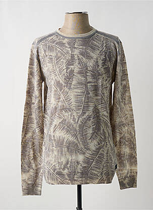 Pull stretch manches longues gris LE TEMPS DES CERISES homme