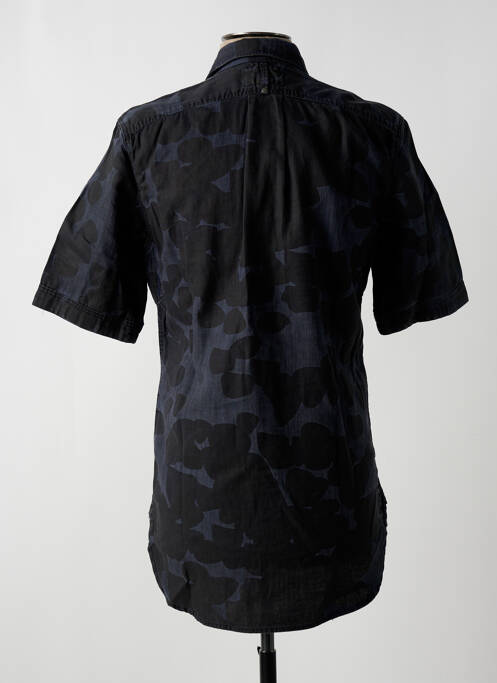 Chemise manches courtes noir RAW-7 pour homme