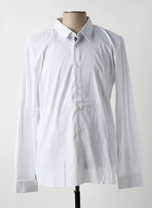 Chemise manches longues blanc TEDDY SMITH pour homme