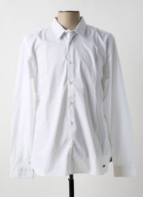 Chemise manches longues blanc TEDDY SMITH pour homme