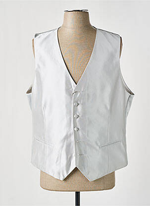 Gilet sans manche effet matière satinée gris GRÈGE homme