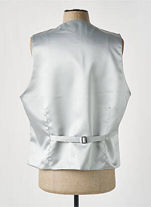 Gilet sans manche effet matière satinée gris GRÈGE homme