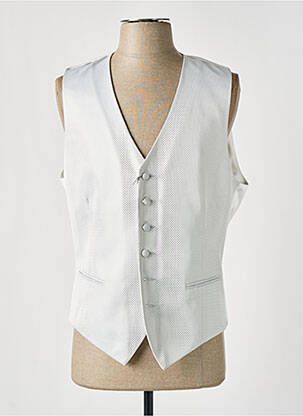 Gilet sans manche effet matière satinée gris GRÈGE homme