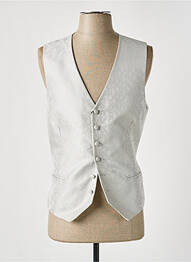 Gilet sans manche effet matière satinée gris GRÈGE homme