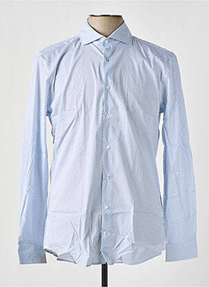 Chemise manches longues poignets boutonnés bleu STRELLSON homme