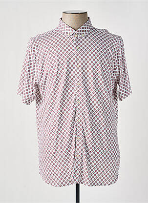Chemise manches courtes imprimé fantaisie blanc DESOTO homme