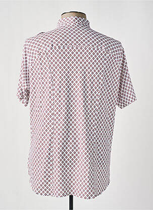 Chemise manches courtes imprimé fantaisie blanc DESOTO homme