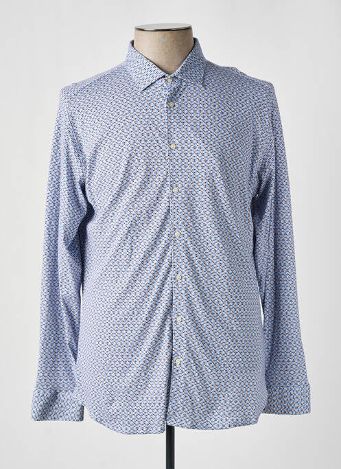 Chemise manches longues bleu DESOTO pour homme