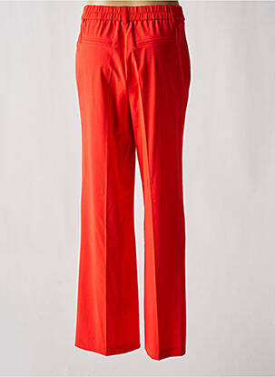 Pantalon flare taille élastique taille haute orange K-DESIGN femme