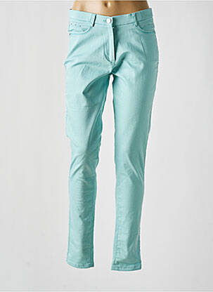 Pantalon slim taille basse taille basse bleu CHRISTINE LAURE femme