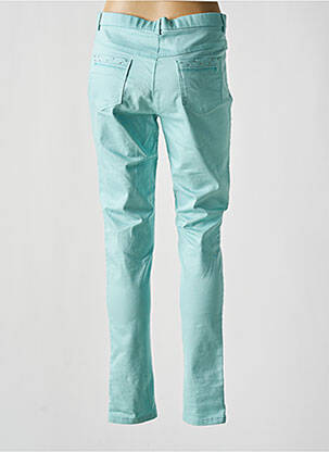 Pantalon slim taille basse taille basse bleu CHRISTINE LAURE femme