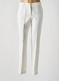Pantalon droit tissage crêpe taille normale beige CHRISTINE LAURE femme