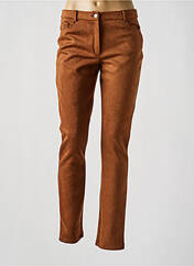 Pantalon slim marron CHRISTINE LAURE pour femme seconde vue