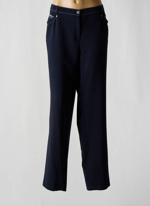 Pantalon droit bleu CHRISTINE LAURE pour femme